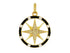 Pave Diamond Compass Medallion Pendant, (DPM-1181)